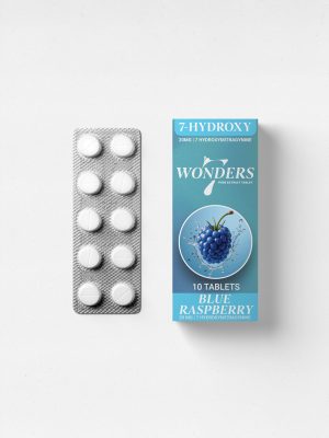 7 WONDERS KRATOM -  7 HYDROXYMITRAGYNINE 20MG - BLUE RASPBERRY